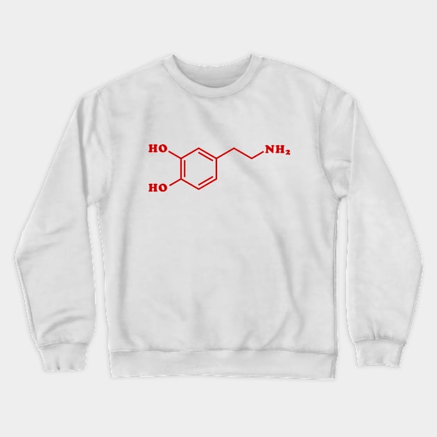 Dopamine Molecular Chemical Formula Crewneck Sweatshirt by tinybiscuits